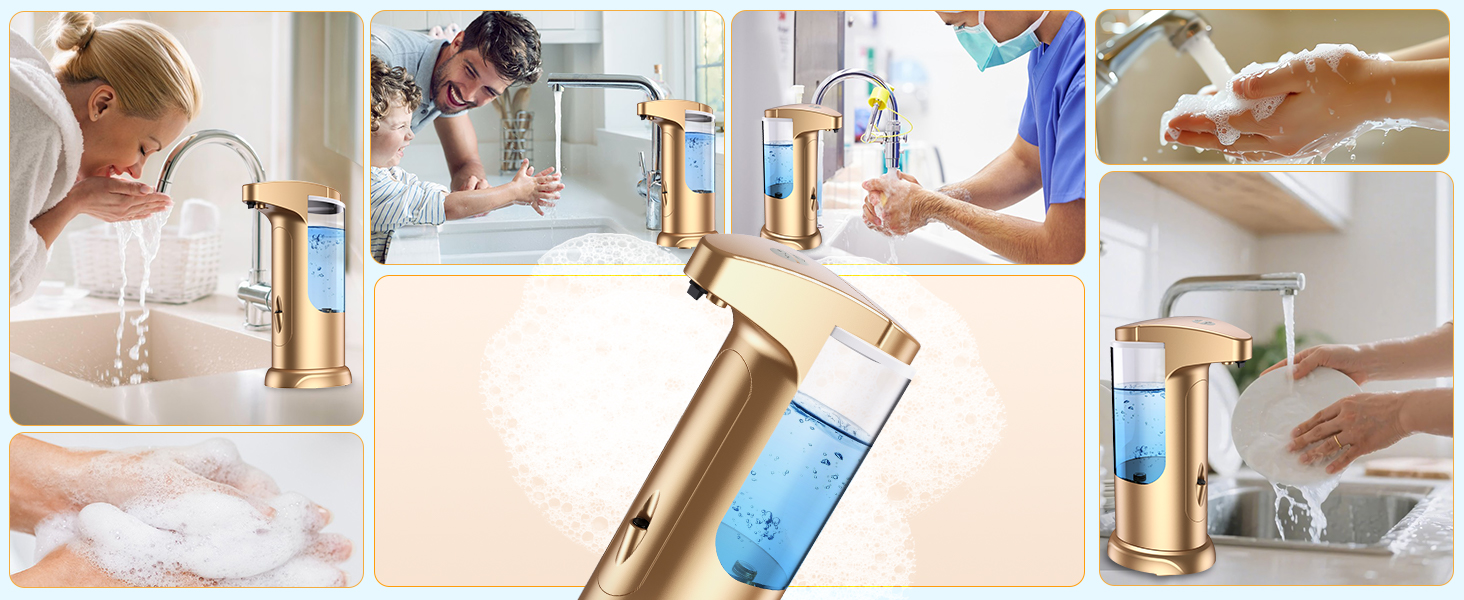 Automatic Soap Dispenser, 370ml Touchless Automatic Liquid Soap Dispenser