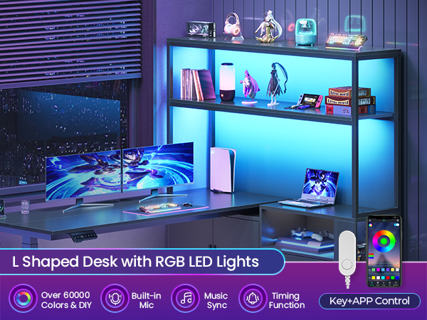 gaming desk with led lights