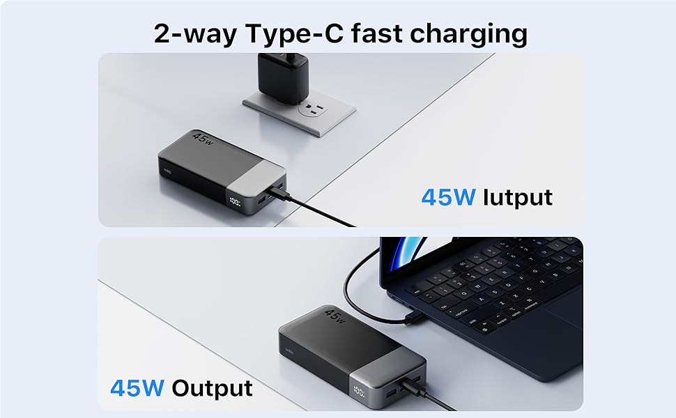 2-way Type-C fast charging
