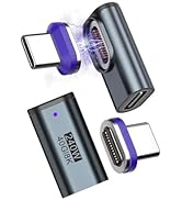 24Pin USB C Magnetic Adapter 240W(2 Pack), Right Angle USBC 90 Degree Adapters, 40Gbps Data Trans...