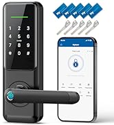 Fingerprint Smart Door Lock with Handle: Keyless Entry Keypad Lock for Front Door, Nyboer Electro...