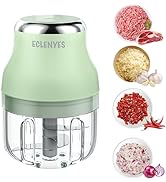Electric Garlic Chopper, 250ML Mini Portable Veggie Chopper, Garlic Grinder Masher Onion Chopper,...