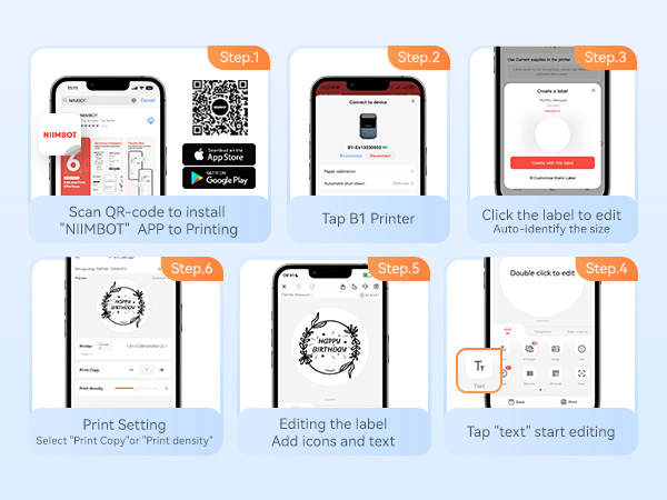 Easy to use with niimbot app