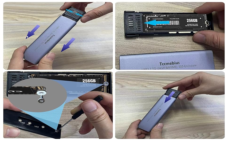 M.2 NVMe NGFF SSD Enclosure