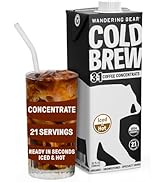 Wandering Bear Organic Unsweetened Extra Strong Cold Brew in a Box - Make Your Own Iced Coffee Dr...