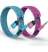 [Apple MFi Certified] Lightning to 3.5mm Aux Cord for iPhone, 2Pack/3.3ft Aux Cord Audio Cable fo...