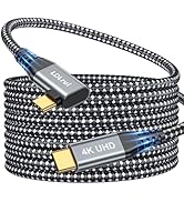 10ft USB-C to USB-C 3.2 Gen 2×2 Cable, 90 Degree High-Speed 20Gbps Data, 4K60Hz Video, and 100W P...