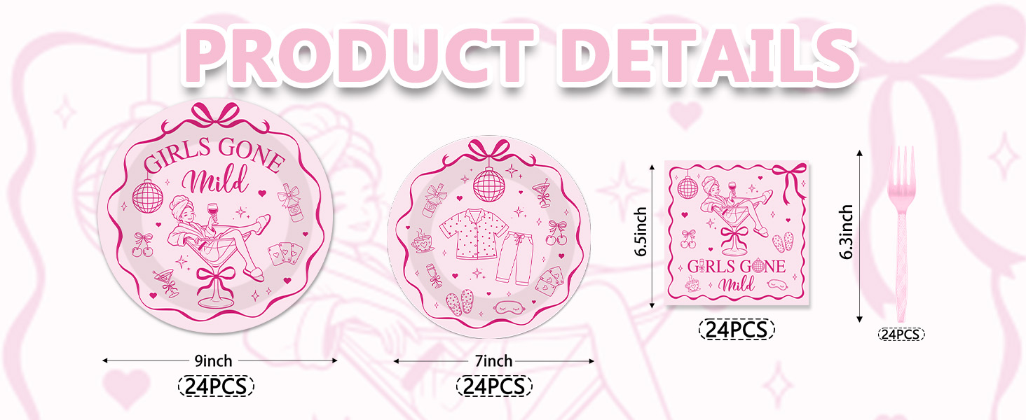 Girl Night Decorations for Sleepover Bridal Bachelorette Shower Party Supplies