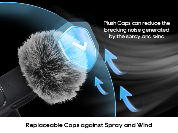 phone microphone with plush fluffy caps provide a clear sound quality