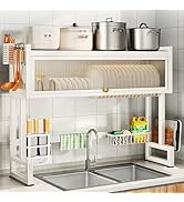 Over the Sink Dish Drainer Drying Rack 3 Tier Over Sink Dish rack for a Tidy Kitchen Sink Shelf O...