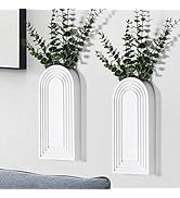Sawoake 2 Pack Modern Wall Wood Vase-Entryway Decor, Wood Wall Art, Hallway Decor-Modern Farmhous...