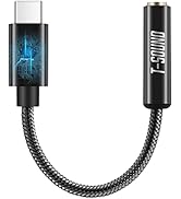 Headphone USB C Adapter,T-Sound USB Type C to 3.5mm Female Headphone Jack Adapter (Hi-Res DAC) Co...