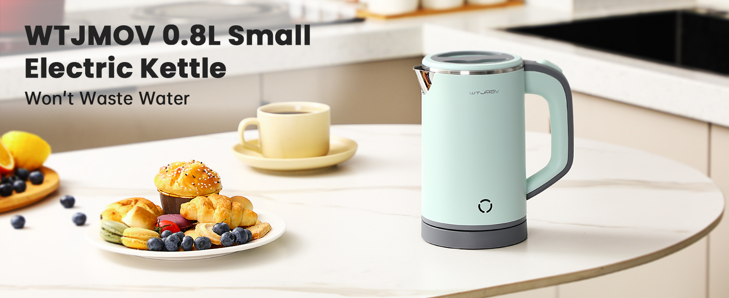V01 Small Cute Electric Kettle Green