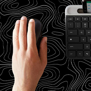 mouse pad mat desk mousepad large gaming xxl xl big extended black white topographic pc computer 