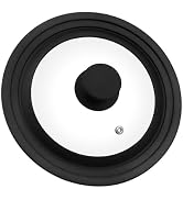 Chinflly Universal Lid, Tempered Pan Lid with Heat Resistant Silicone Rim,Fits 7", 8" and 9" Diam...
