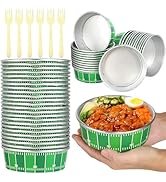 gisgfim 24 Set Football Party Supplies 18.6oz Football Party Disposable Bowls Football Game Paper...