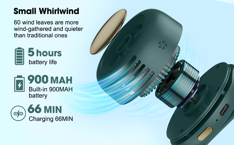 Portable Silent Mini Bladeless Electric Fan