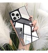 LUVI Compatible with iPhone 15 Pro Max Mirror Rectangle Case for Women Makeup Cute Luxury Glossy ...