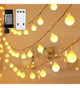 RaThun Globe String Lights Plug in 116 Ft. 200 LED 8 Modes with Remote,Waterproof Fairy String Li...