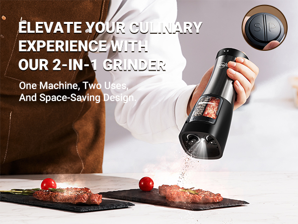 Sangcon 2 in 1 Electric Salt and Pepper Grinder