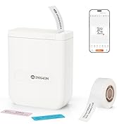 InkWon D110 Label Maker Machine with Tape, Bluetooth Mini Label Maker with Various Templates, Wir...