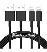 3pack 6ft iPhone Charger, [Apple MFi Certified] Long iPhone Charger Cord 6 ft, Apple Lightning to...