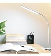 MONGERY Eye-Caring Adjustable LED Reading Clamp Desk Lamp with 48 LEDs Flexible Neck, 3 Color Mod...