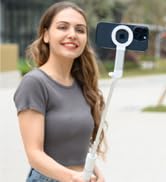 Magnetic Selfie Stick, 40.9" Extendable Cell Phone Tripod Stand for iPhone 15 14 13 12 MagSafe Ph...