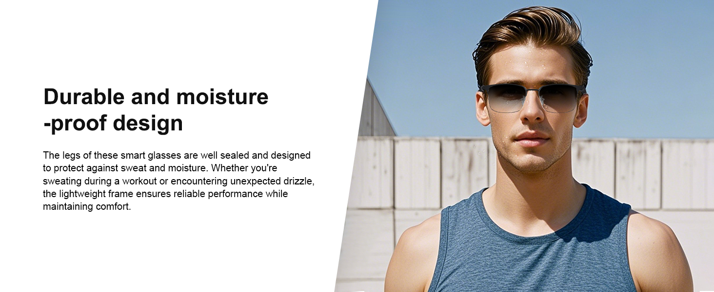 AI glasses for men &amp;amp; women, smart speaker glasses with durable and moisture-proof design