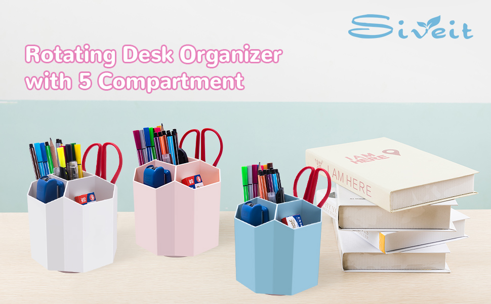 rotating pen holder pencil pot