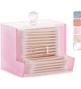 Pink Acrylic Qtip Holder for Qtip Brand Cotton Swabs, Qtip Dispenser, Modern Bathroom Decor, Cott...