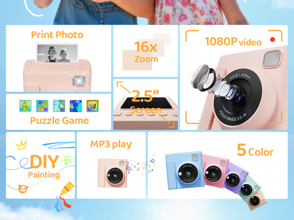 Kids Camera Instant Print