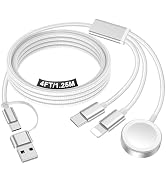 Travel Essentials for Apple Watch Charger,iPhone Charger,3 in 2 Type C/Lightning/Magnetic Travel ...