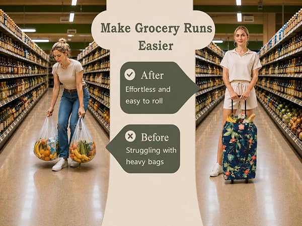 grocery cart on wheels