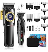 HIENA PRO Professional Hair Clippers Set for Men Cordless Barber Kit Hair Cutting Kit Rechargeabl...