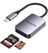 FORIDA SD Card Reader, 2 in 1 Micro SD Card Reader USB C 3.0 High Speed Dual Card Adapter for iPh...