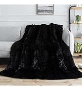 Uttermara Shaggy Faux Fur Weighted Blanket Queen Size, 15 lbs Long Fur Sherpa Soft Fluffy Bed Bla...