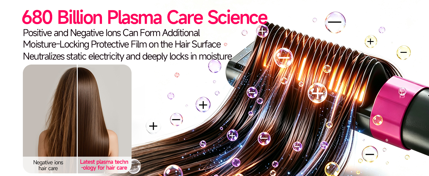 KSKIN Plasma Hair Straightener Brush, Ceramic Heated Straightening Comb