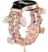 DaQin Stylish Metal Band Compatible with Samsung Galaxy Watch 7 Band/FE 6 5 4 40mm 44mm,Galaxy Ac...