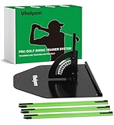 Vhelyom Golf Alignment Stick Holder Set - Adjustable Angle Training aid for Correcting Swing Path...
