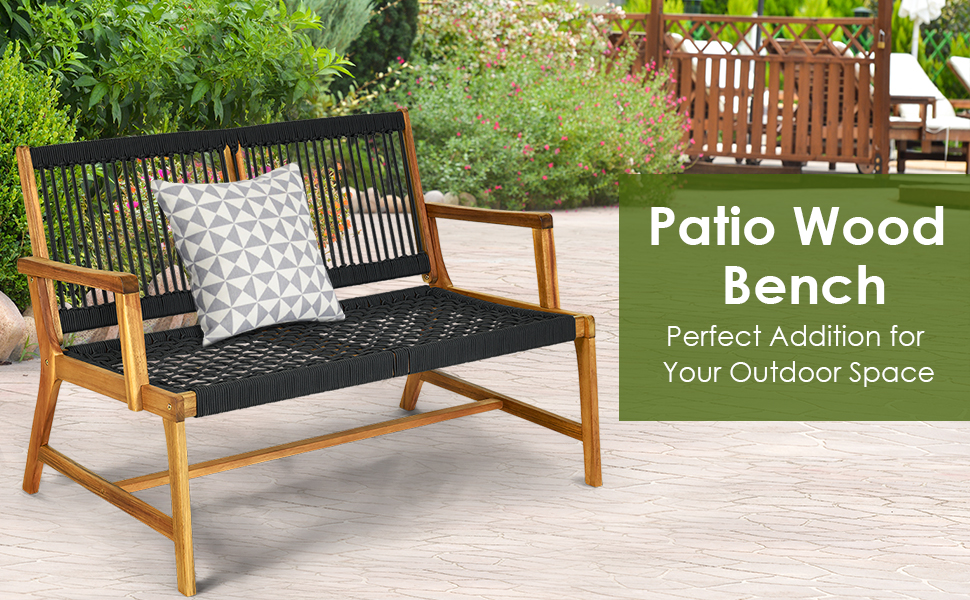 patio wood bench