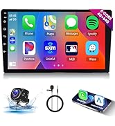 [4G+64G] 8 Core Android Car Radio 9 Inch Double Din with Wireless Carplay Android Auto, Hodozzy T...