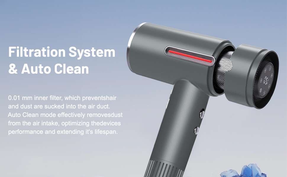 hair dryer w/ filtration system