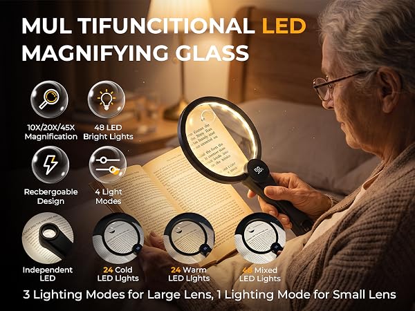 lighted magnifying glass