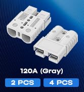 furwishlisting Anderson Connector 120A 600V Battery Quick Connect/Disconnect for 2-6 AWG Cables, ...