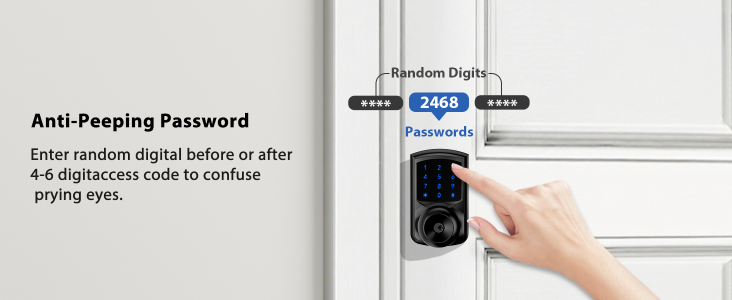 Keyless entry door lock