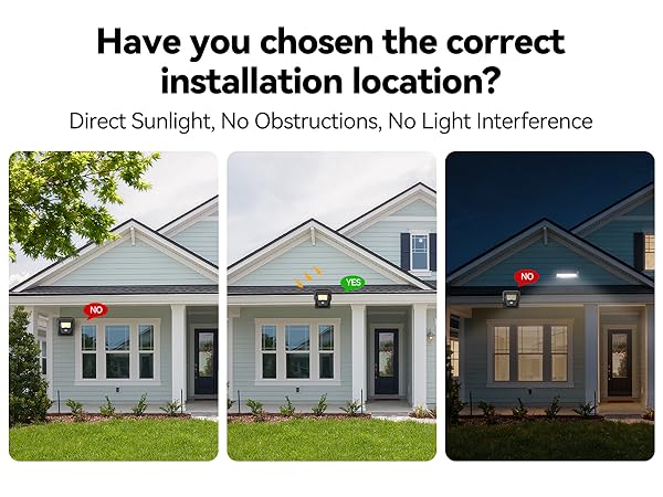 solar street lights outdoor installation location