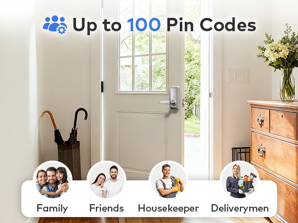 Share up to 100 passcodes with different users