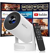 WellSonic Mini Projector with WiFi and Bluetooth, Portable Projector 4K Support, Android 11, 5W S...