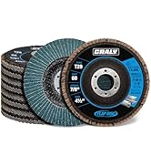 CRALY 4-1/2 Inch Flap Disc, 7/8 in Arbor, 60 Grit, Type 29 Premium Zirconia Sanding Disc for Angl...
